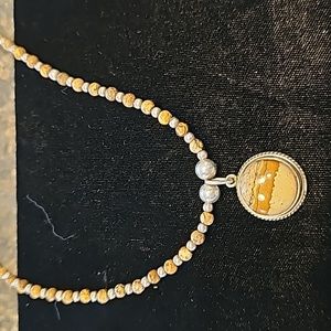 Beautiful Stone and Silver artisan necklace